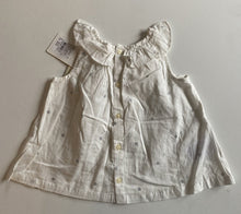 Load image into Gallery viewer, Country Road baby girl size 3-6 months white Summer dress silver flowers, BNWT
