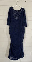 Load image into Gallery viewer, Pea in a Pod Women&#39;s Maternity size 12 blue lace fitted dress lined, VGUC
