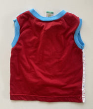 Load image into Gallery viewer, Disney baby size 6-12 months blue white button up vest top Winnie the Pooh, VGUC
