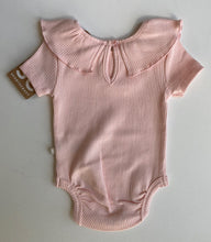 Load image into Gallery viewer, Sportscraft baby girl size 0-3 months pink ribbed collared bodysuit, BNWT
