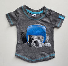 Load image into Gallery viewer, Milky baby size 0-3 months grey short sleeve t-shirt boxing bulldog, VGUC
