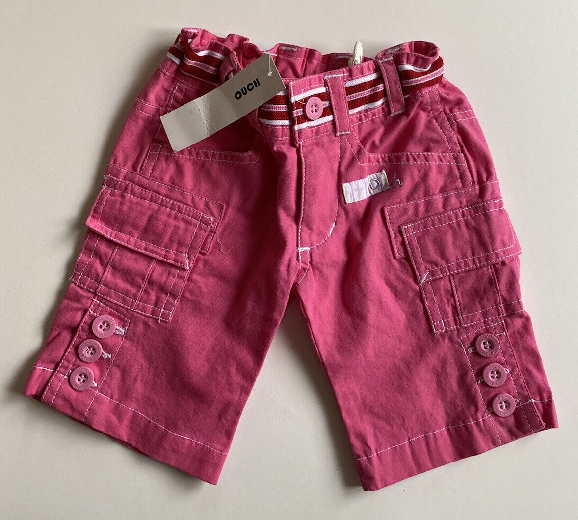 Pink cargo shorts sale