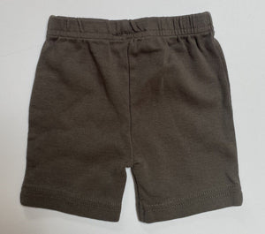 Unbranded baby boy girl size 0-3 months olive green legging shorts, EUC