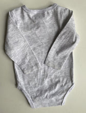 Load image into Gallery viewer, Sprout baby size 0-3 months grey long sleeve bodysuit top sun heart, VGUC
