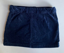 Load image into Gallery viewer, Pumpkin Patch baby girl size 12-18 months navy blue velvet mini skirt, VGUC
