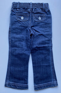 NEW Purebaby baby size 18-24 months blue denim jeans pants pull on, BNWT