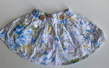 Load image into Gallery viewer, La Sienna Couture baby girl size 6-12 months white blue floral circle skirt VGUC
