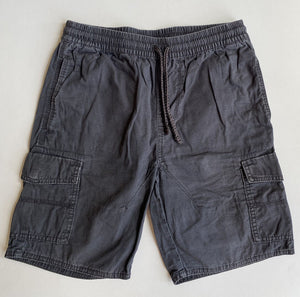 Target kids boys size 10 black elastic waist drawstring cargo shorts, VGUC