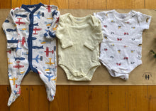 Load image into Gallery viewer, Target baby boy size 0-3 months bundle tops one-piece planes transport, VGUC
