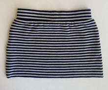 Load image into Gallery viewer, Seed kids girls size 6 grey navy blue stripe stretch mini tube skirt, VGUC
