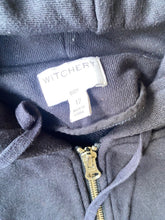 Load image into Gallery viewer, Witchery Kids boys size 12 navy blue hooded zip up jumper, VGUC
