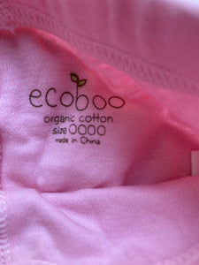 Ecoboo baby girl size newborn pink leggings pants organic, BNWT