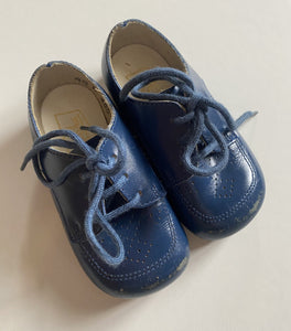 Gro-Shu kids size 4.5/13.5cms blue lace up shoes made in Australia, VGUC