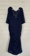 Load image into Gallery viewer, Pea in a Pod Women&#39;s Maternity size 12 blue lace fitted dress lined, VGUC
