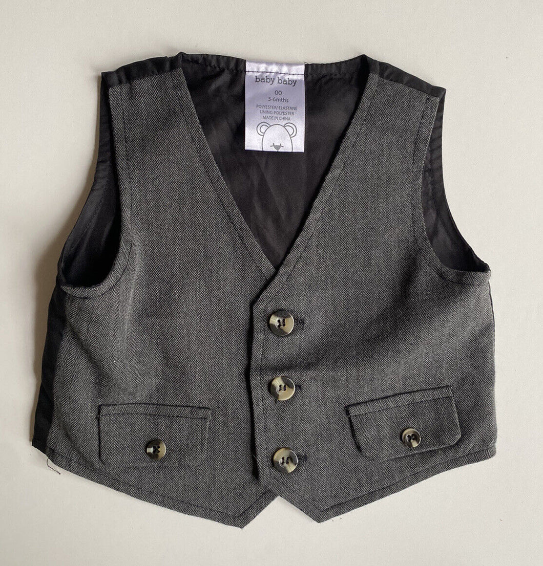 Baby boy sale grey waistcoat