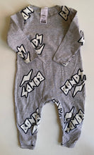 Load image into Gallery viewer, Bonds baby unisex size 3-6 months grey one-piece logo, VGUC
