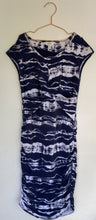 Load image into Gallery viewer, Ripe Women&#39;s Maternity size XS navy blue tie-dye stretch sleeveless dress, VGUC
