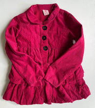 Load image into Gallery viewer, Pumpkin Patch kids girls size 7 pink cord tiered button up jacket coat, VGUC
