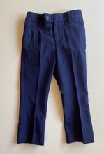 Load image into Gallery viewer, Next baby boy size 18-24 months navy blue fitted suit pants formal, VGUC
