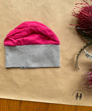 Load image into Gallery viewer, Minti Baby Girl 0-6 Months Pink and Grey Beanie Hat VGUC
