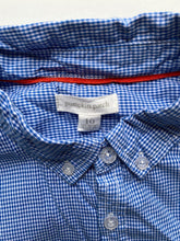 Load image into Gallery viewer, Pumpkin Patch kids boys size 10 blue white check button up shirt collared, VGUC
