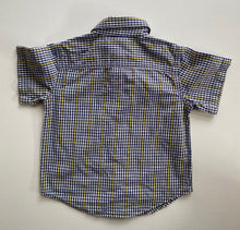 Load image into Gallery viewer, Old Navy kids boys toddler size 2 blue yellow check button up shirt, VGUC
