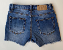 Load image into Gallery viewer, Zara kids girls size 6 blue denim jeans cut-off shorts, VGUC
