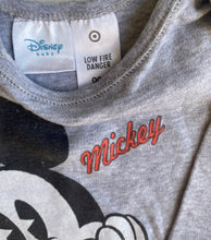 Load image into Gallery viewer, Disney Baby x Target baby size 0-3 months grey Mickey Mouse long sleeve top VGUC
