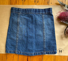 Load image into Gallery viewer, Pumpkin Patch kids girls size 8 denim button up jean skirt pockets VGUC
