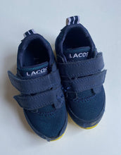 Load image into Gallery viewer, Lacoste kids toddler size UK 4/EUR 20/US 5 navy blue sneakers runners shoes, GUC
