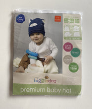 Load image into Gallery viewer, Higgledee ALDI baby size 0-6 months blue knitted beanie hat bear, BNWT
