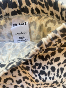 Cotton On baby size newborn beige black leopard print leggings pants, VGUC