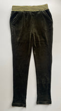 Load image into Gallery viewer, Milky kids girls size 7 olive green velour pants leggings, EUC
