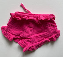 Load image into Gallery viewer, Seed baby girl size 0-3 months bright pink frill drawstring shorts
