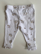 Load image into Gallery viewer, Mockingbird baby girl size 0-3 months white leggings pants mice, VGUC
