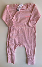 Load image into Gallery viewer, Bonds baby girl size 0-3 months pink cozysuit one-piece button up, VGUC
