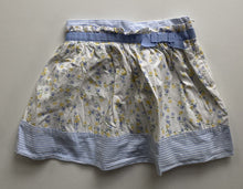 Load image into Gallery viewer, Janie and Jack kids girls size 5 white blue floral adjustable waist skirt, VGUC
