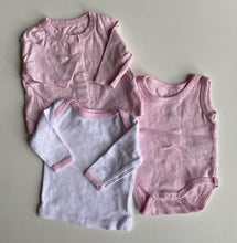 Load image into Gallery viewer, Cotton On baby girl size newborn x3 pink white tops bundle set, VGUC
