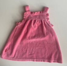 Load image into Gallery viewer, Pumpkin Patch baby girl size 0-3 months pink velour sleeveless dress, EUC
