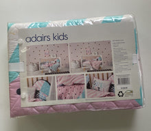 Load image into Gallery viewer, Adairs Kids girls cot quilted quilt cover set pillowcases pink watermelon, BNWT
