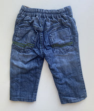 Load image into Gallery viewer, Esprit baby boy size 6-9 months blue denim pull on jeans elastic waist, VGUC
