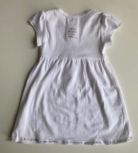 Eeni Meeni Miini Moh baby girl size 0-3 months white dress bloomers, VGUC