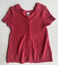 Load image into Gallery viewer, Target kids girls size 8 pink knit button up short sleeve cardigan VGUC
