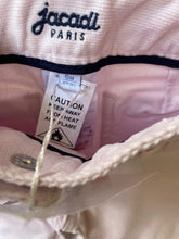 Load image into Gallery viewer, Jacadi baby girl size 3-6 months pale pink cord pull on pants bows, BNWT
