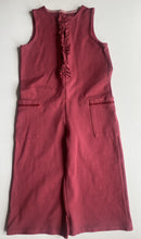 Load image into Gallery viewer, Mini Boden kids girls size 5-6 years pink jersey jumpsuit pockets frills, EUC
