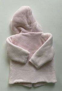 Purebaby baby girl size 0-3 months pale pink hooded thick jacket, GUC