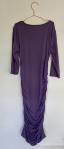 NEW Ripe Women's Maternity size XS purple long sleeve stretch cocoon dress BNWT