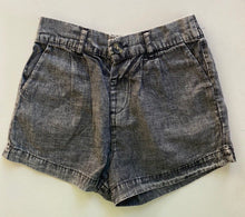 Load image into Gallery viewer, Cotton On Kids girls size 4 black grey stonewashed elastic waist shorts, VGUC
